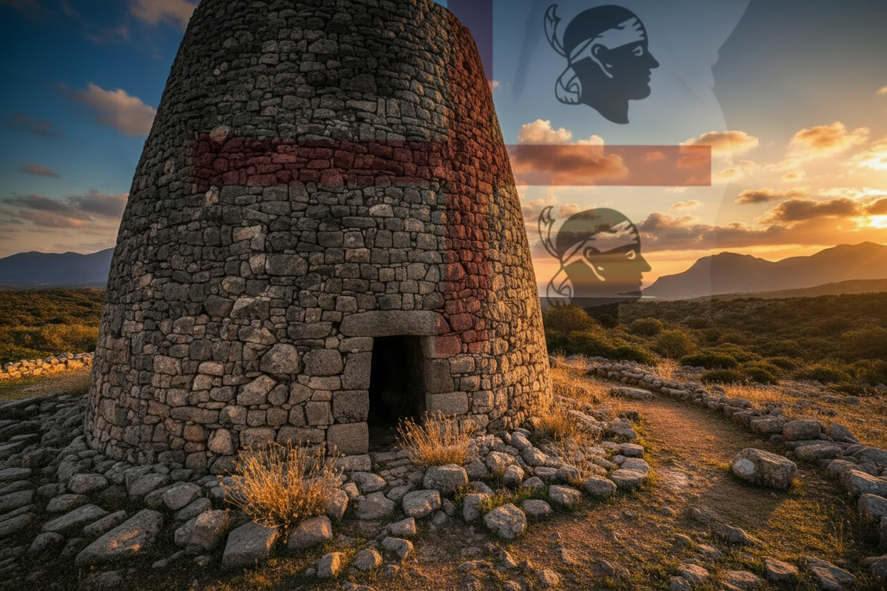 Sardinian Nuraghe with Quattro Mori